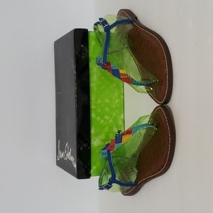 Brand New Sam Edelman Gigi Sandals Swamp Snake SZ 8.5M (Discontinued Color)